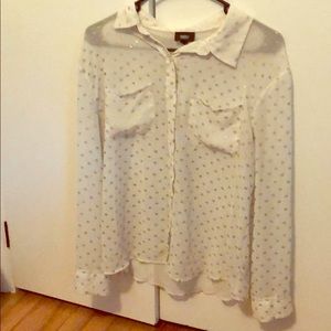 Polka dot button up shirt